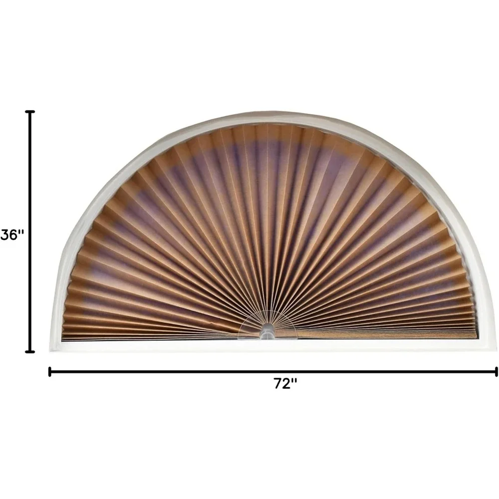 Redi Shade 72x36 Arch Light Filtering Window Shade Pleated Fabric No Tools Insta